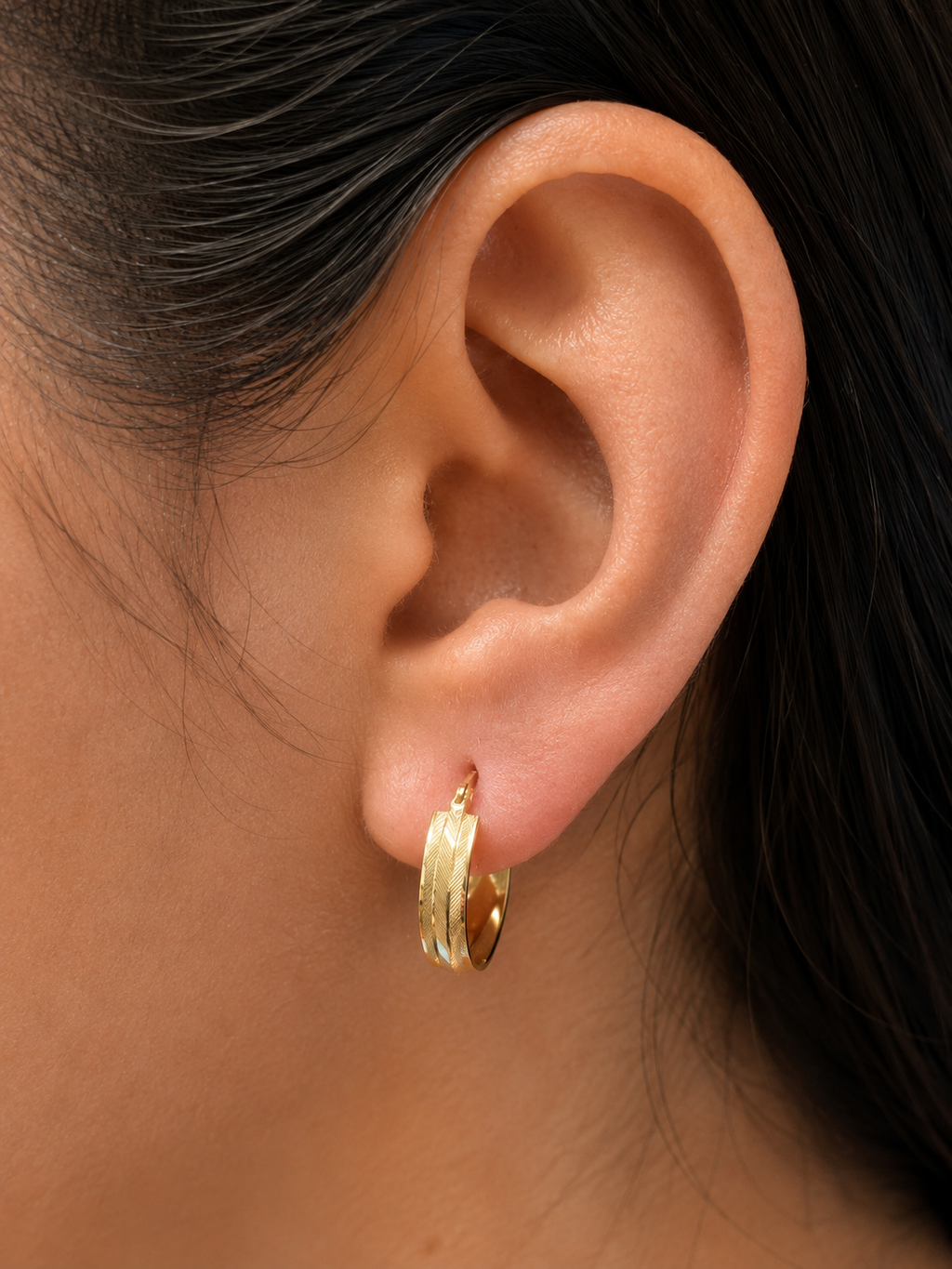 Argollas con Tejido Diamantado