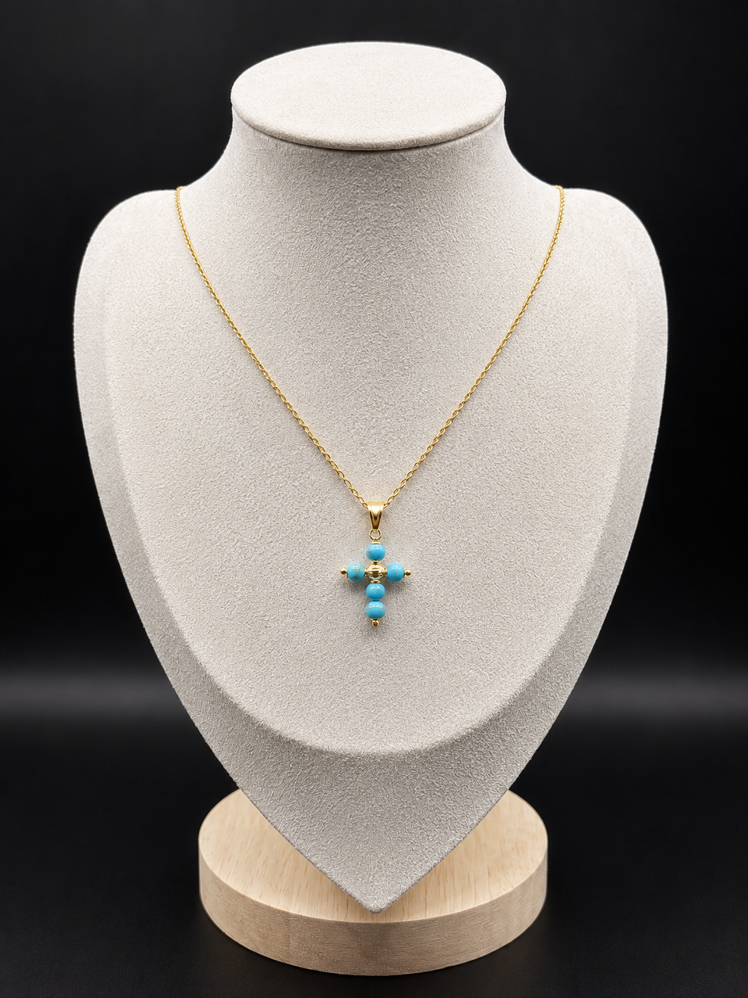Chain with Turquoise Cross Charm