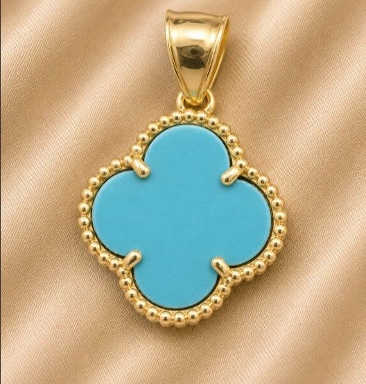 BLUE CLOVER CHARM