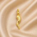18K Gold Italian Horn Charm – 20 mm