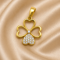 Clover Pendant with Zircons