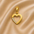 Pierced Heart Necklace with Zirconias