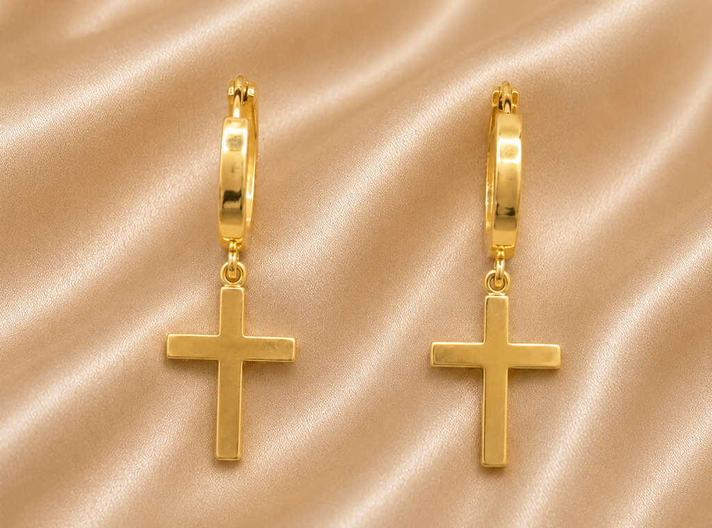 RING WITH HANGING CROSS