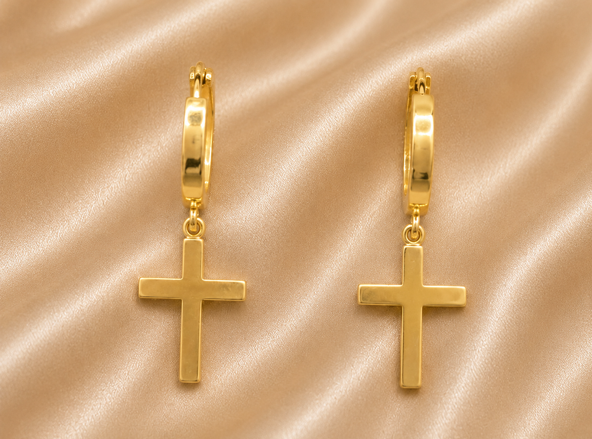 RING WITH HANGING CROSS
