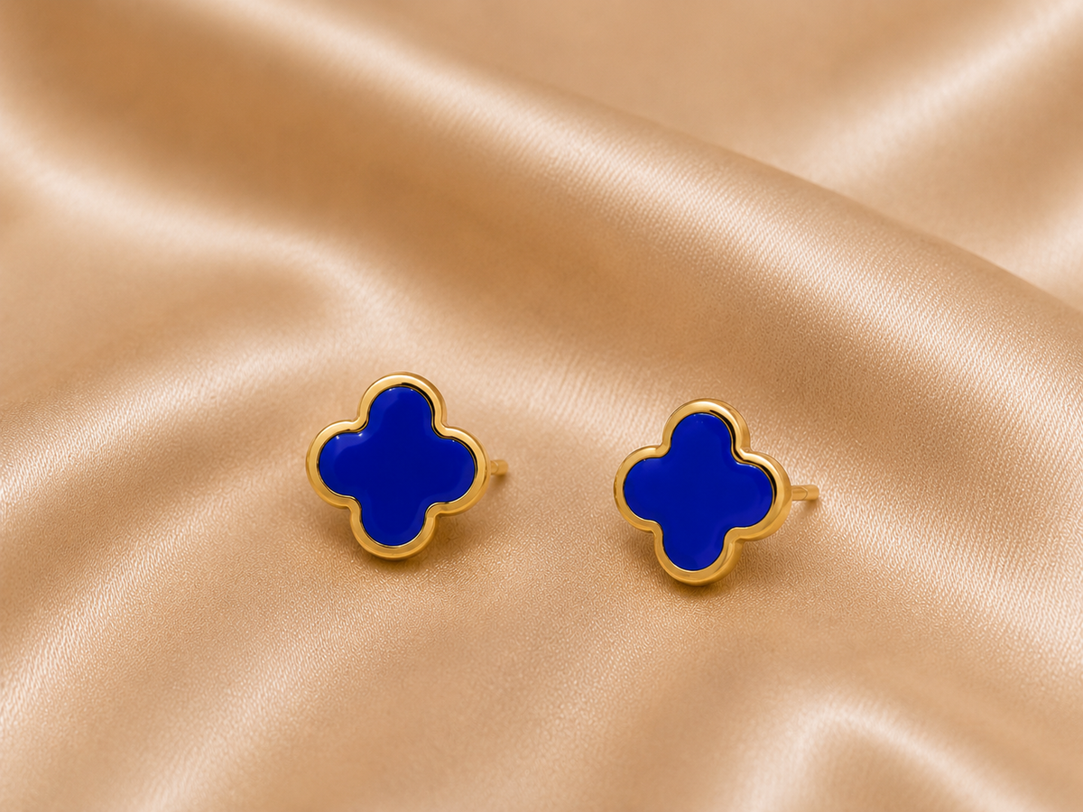 BLUE FLOWER EARRING