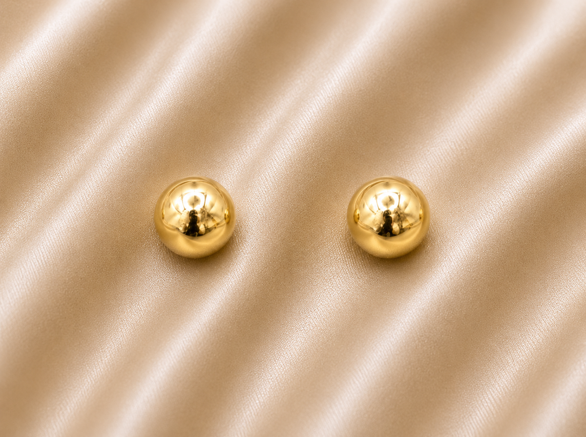 14K GOLD BALINESE EARRINGS – 6 mm