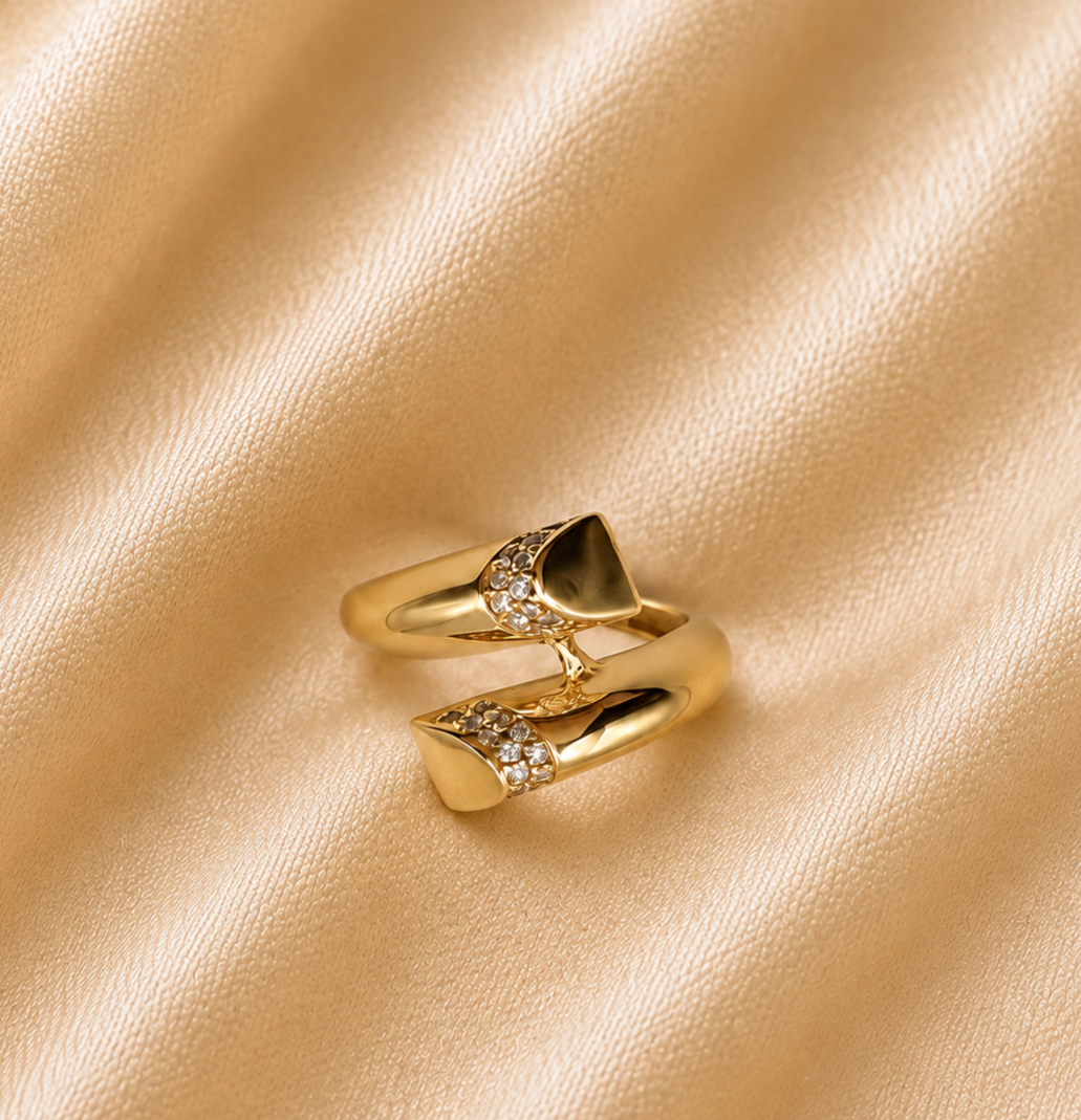 Anillo Clavo doble wrap 14KL