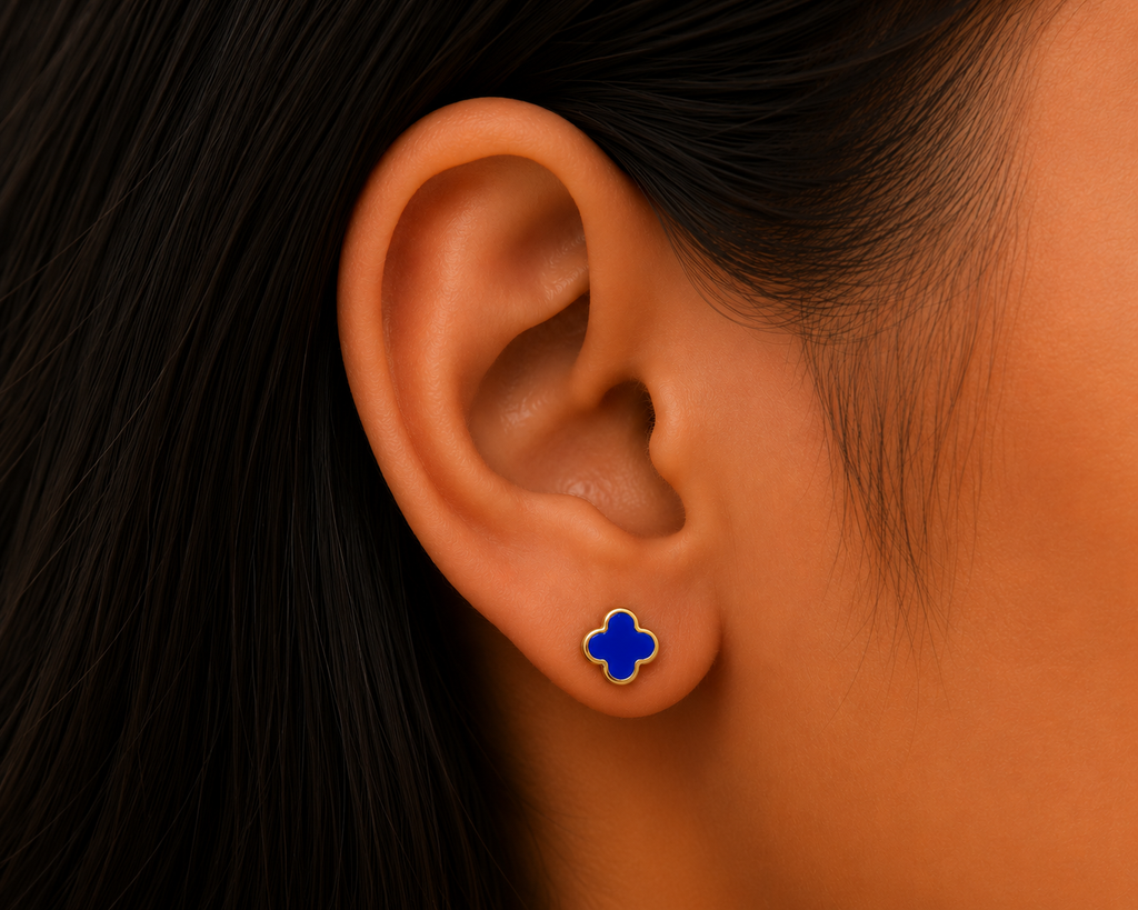 BLUE FLOWER EARRING