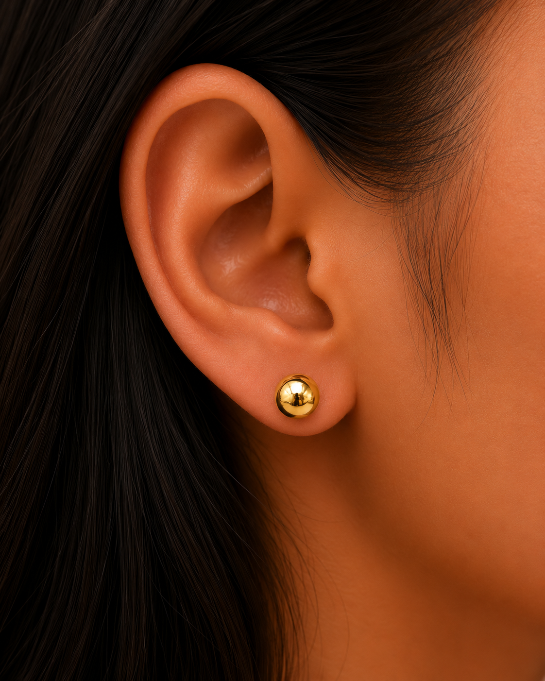 14K GOLD BALINESE EARRINGS – 6 mm