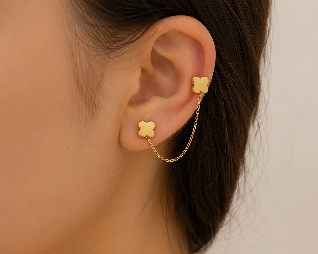 BUTTERFLY CHAIN EARRINGS