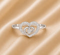 HEART RING WITH ZIRCONS