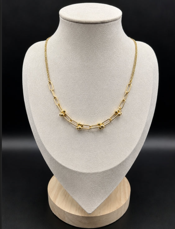 PAPERCLIP CHAIN WITH DOUBLE CHAIN