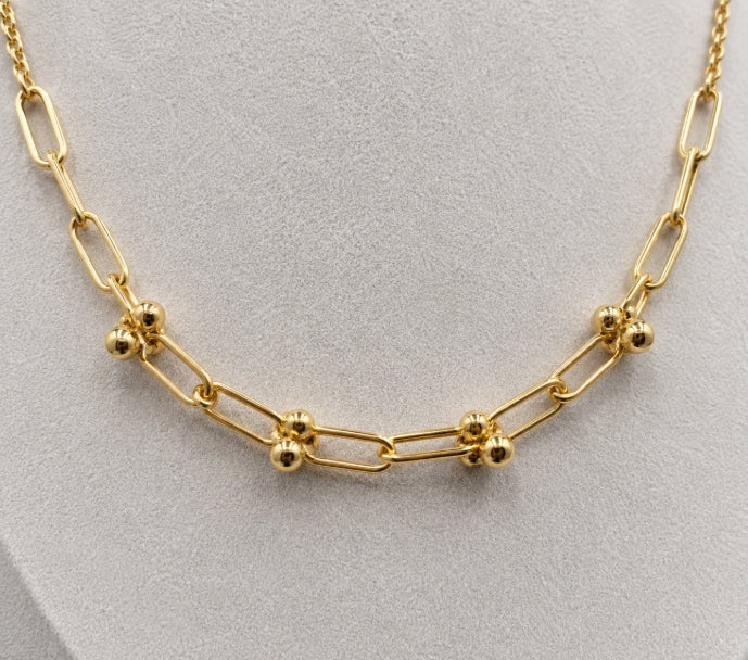 PAPERCLIP CHAIN WITH DOUBLE CHAIN