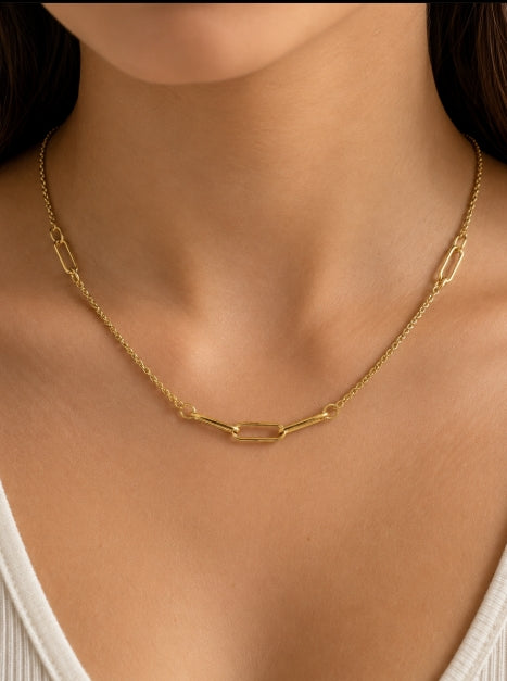 COMBINED PAPERCLIP AND DOUBLE CHAIN