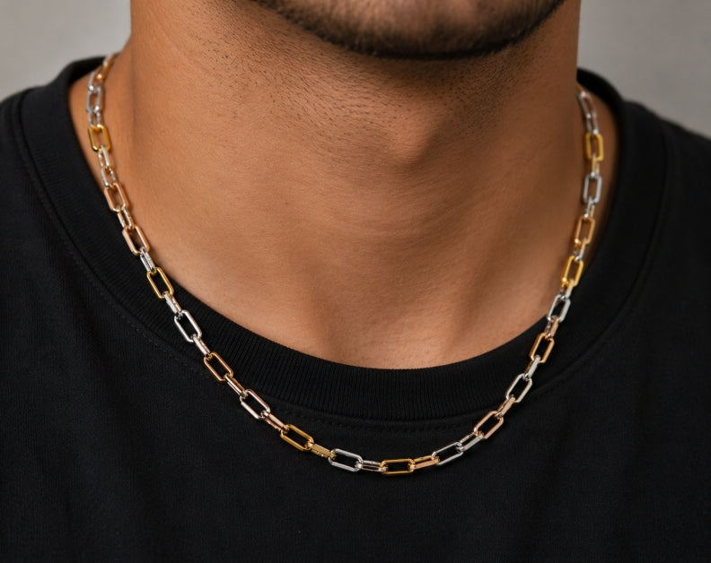 TRICOLOR PAPERCLIP CHAIN